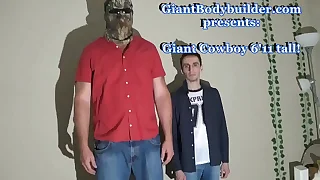 The Giant Breather boy&comma; 6'11" tall beefy Cowboy dominate&comma; expropriate & fuck his boyfriend